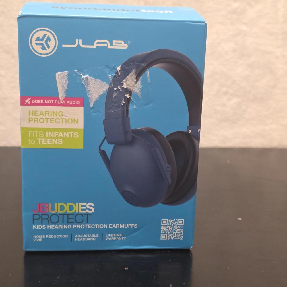 JLab JBuddies Protect Kids Hearing Protection Earmuffs Infants to Teens ~ Navy